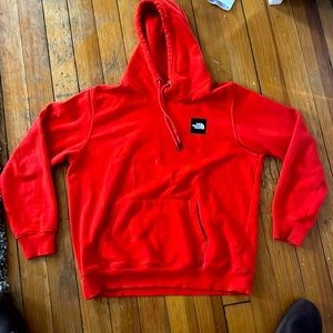 North face. Hoodie /orange / size large